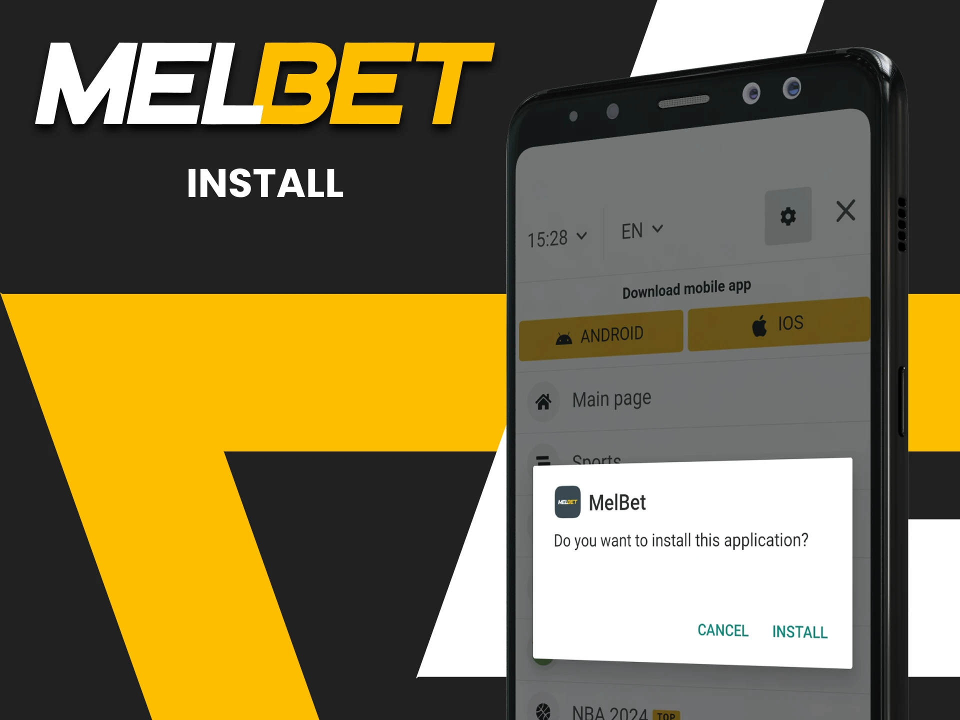 We will show you how to install the Melbet application.