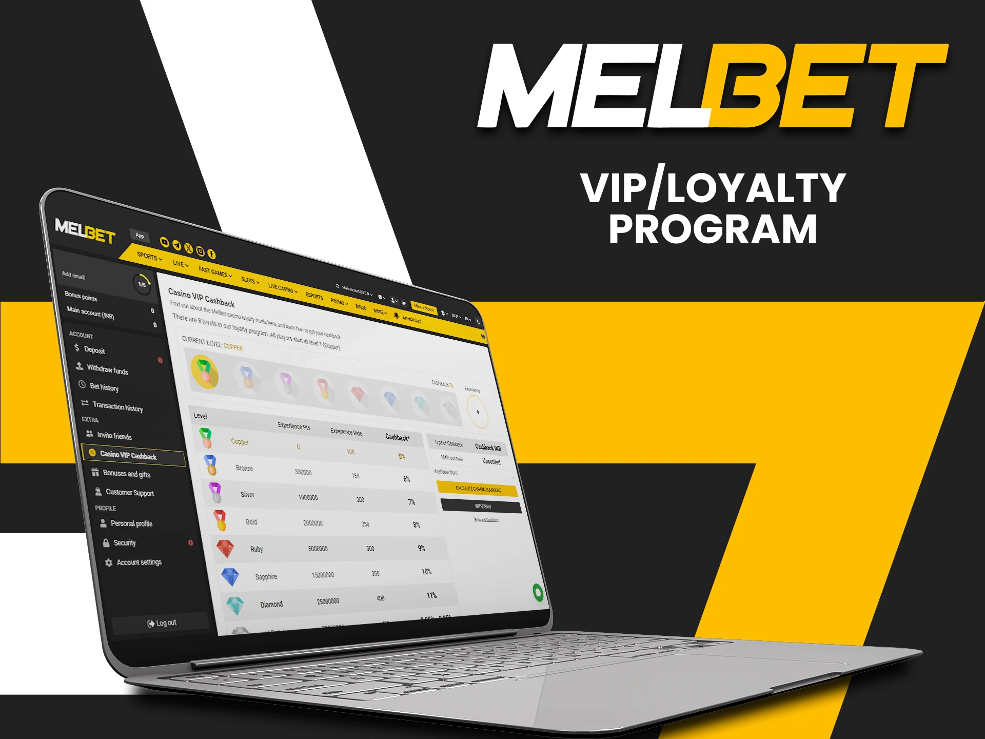 Participate in bonus programs from Melbet.