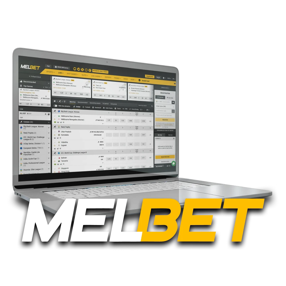 To bet on Melbet, choose cricket.