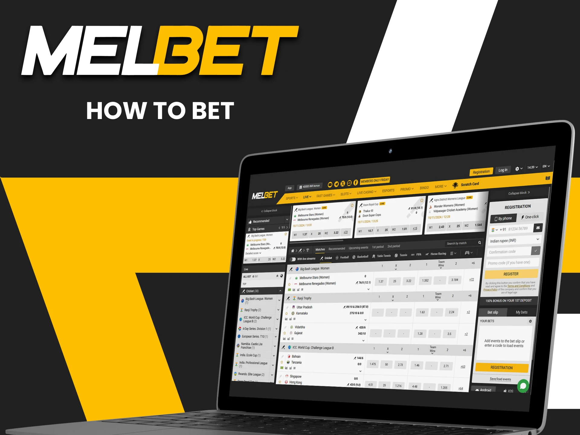 Visit the sports section for cricket betting from Melbet.