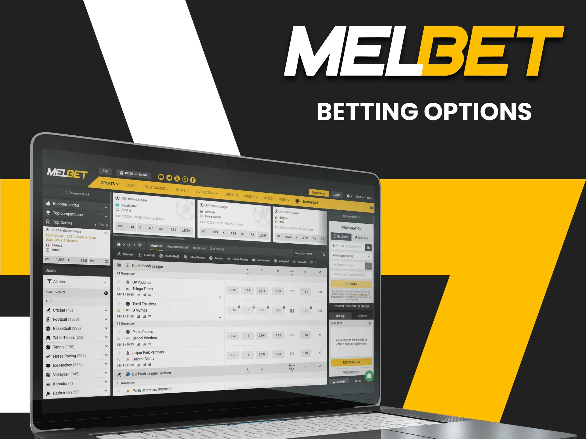 Place bets on sports with Melbet.