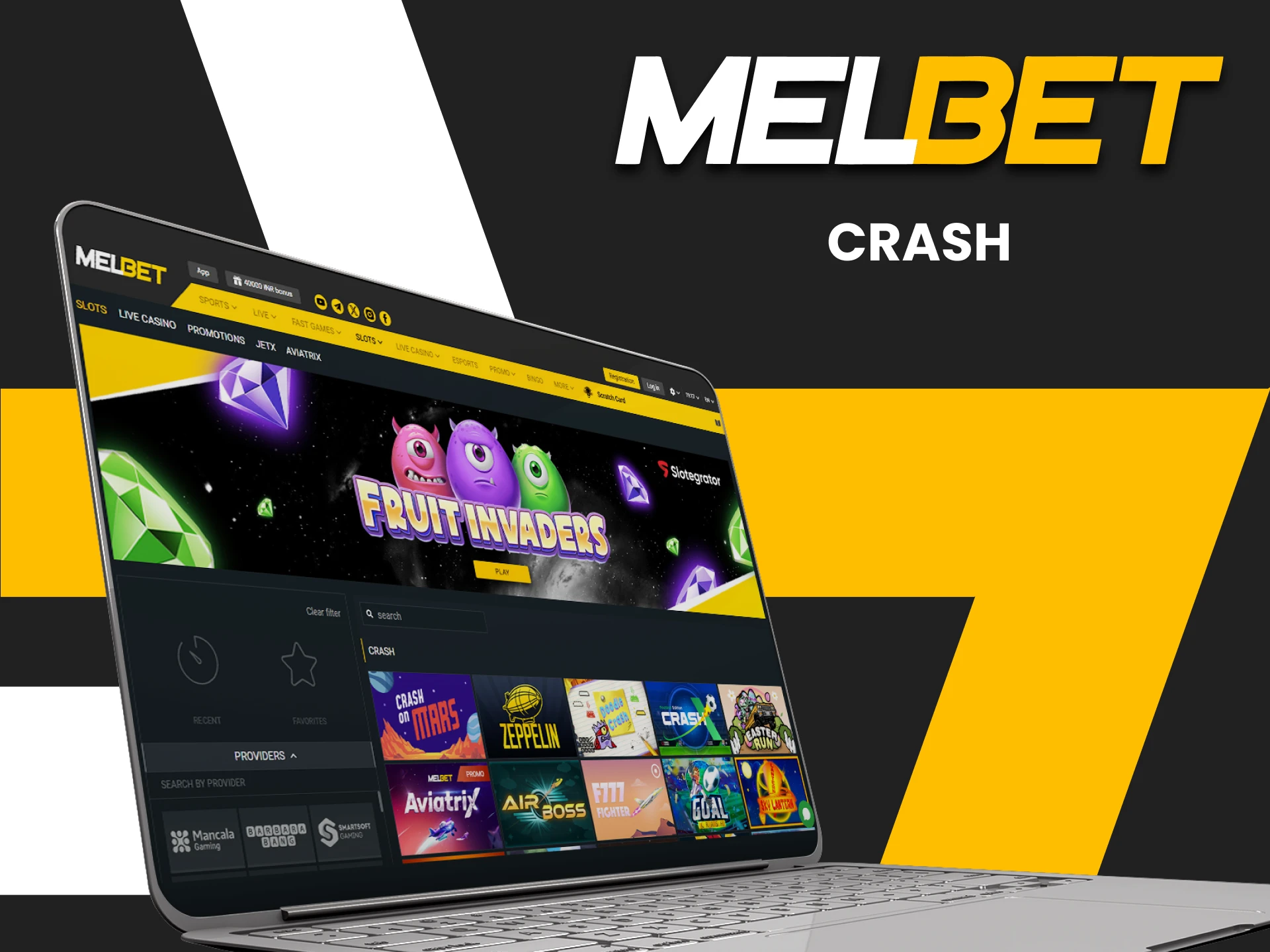 Visit the crash section from Melbet.