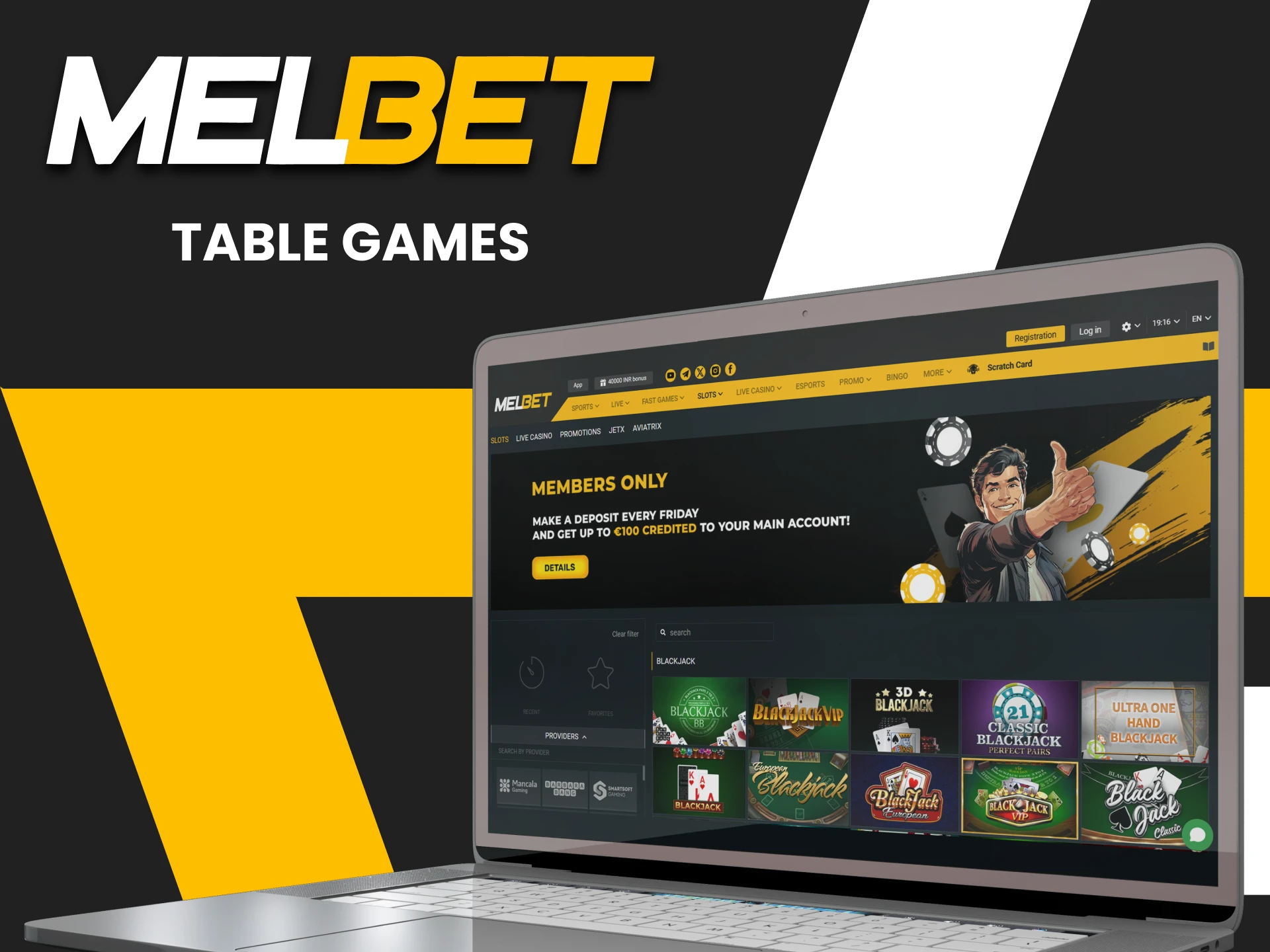 Play table games at Melbet.