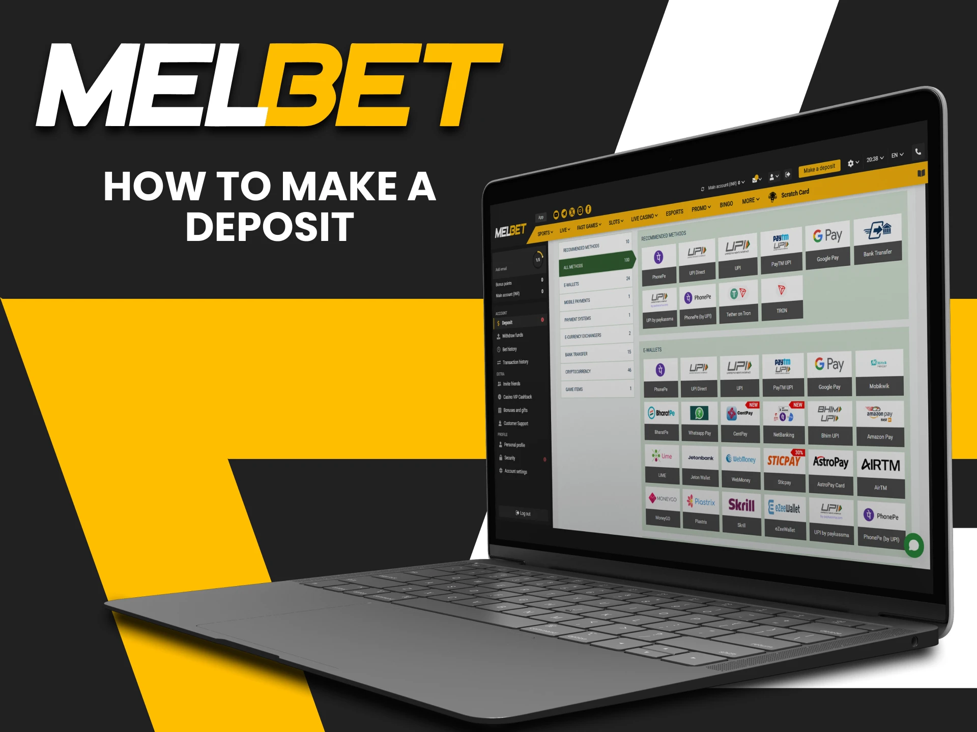 We will tell you how to replenish your deposit on Melbet.