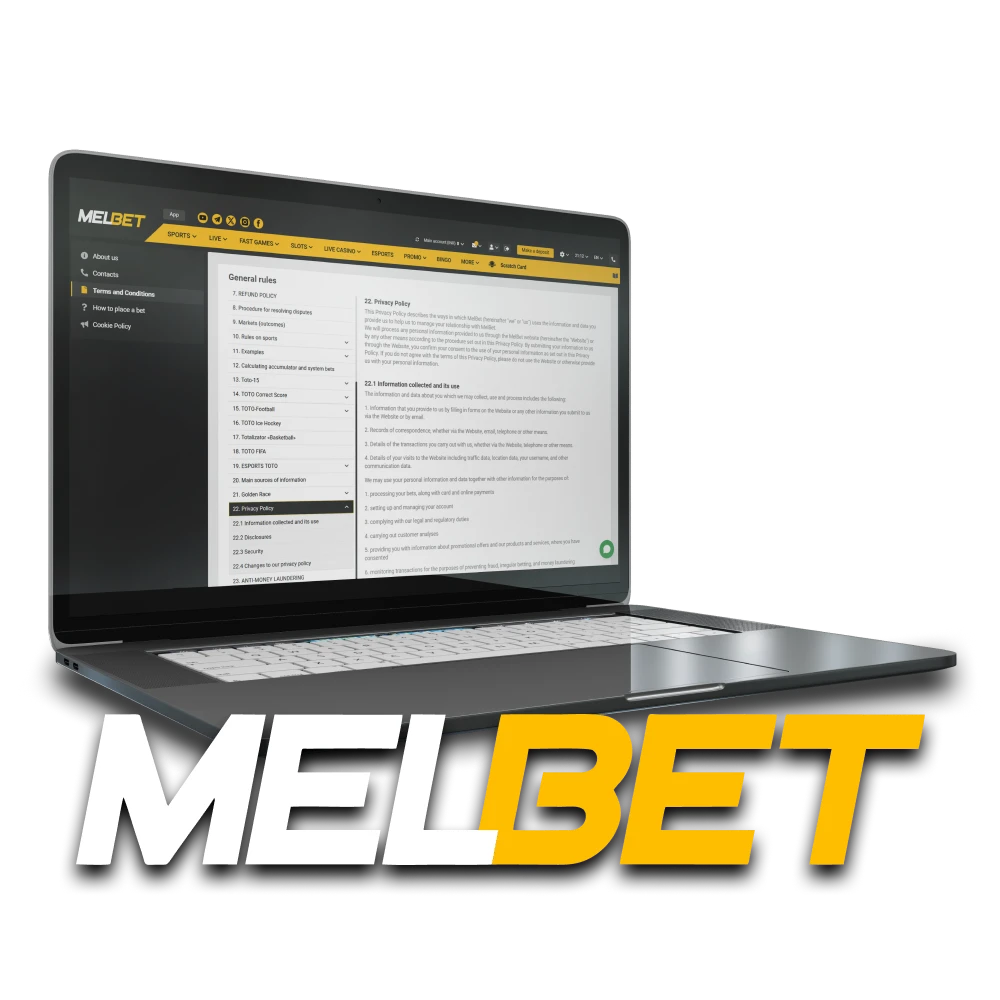 Read the Privacy Policy on Melbet.