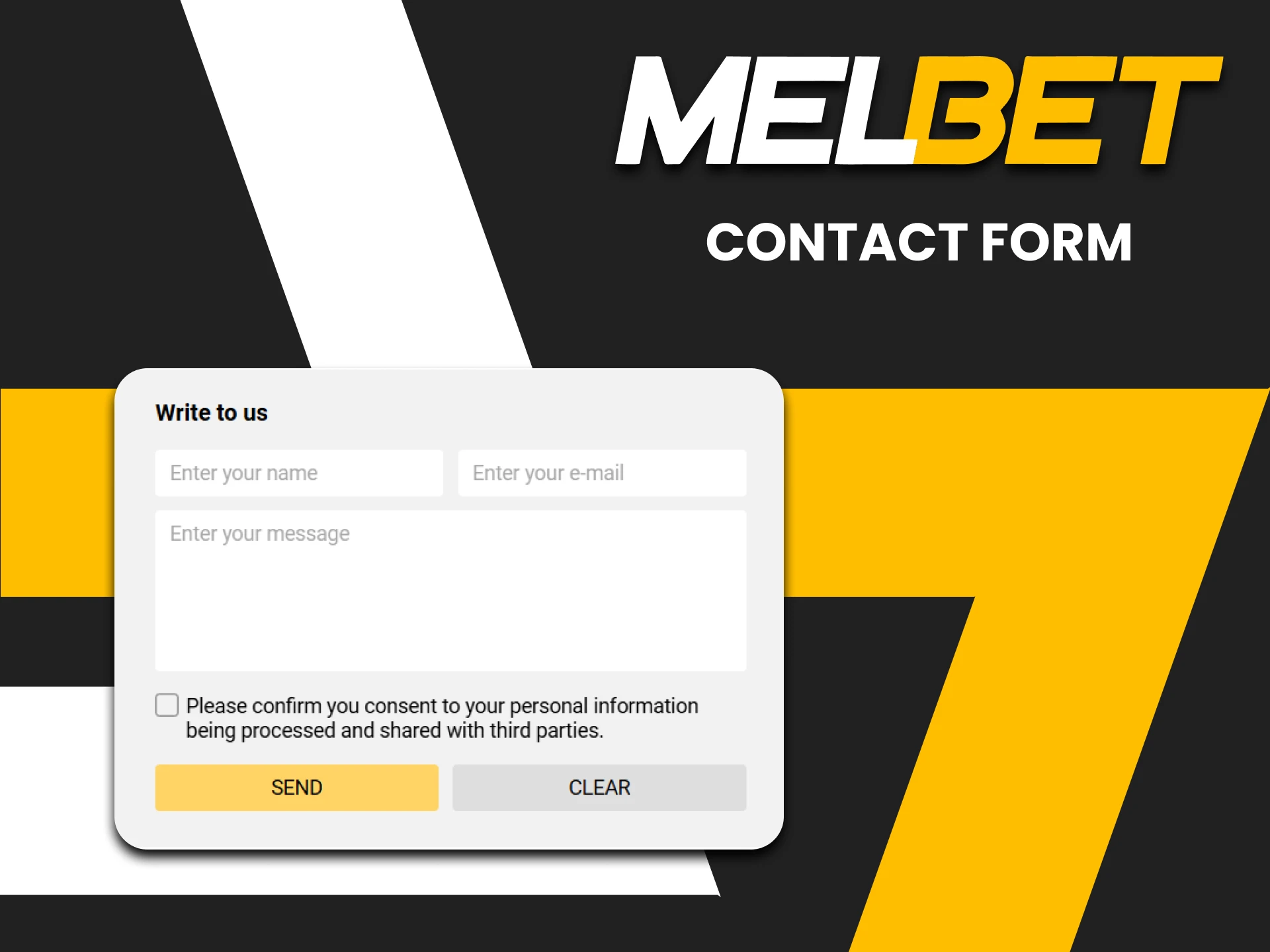 Fill out the contact form to contact Melbet Support.